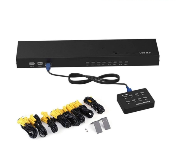 Kvm Switch 8 Puertos Usb Vga Con Extension Remota 19201440