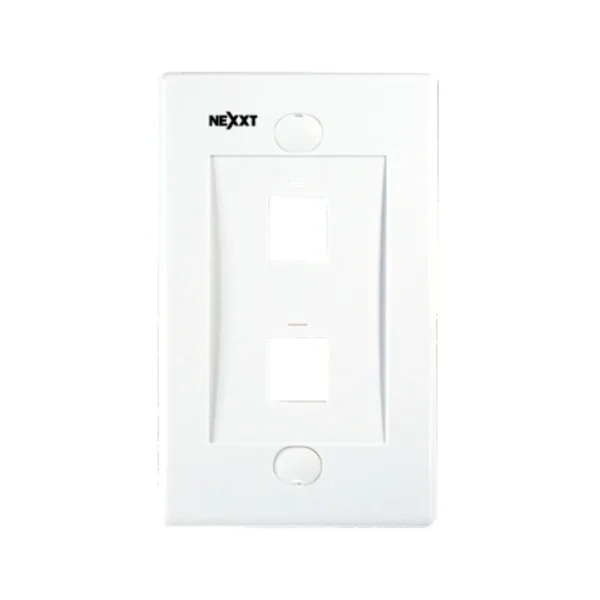 Wallplate Faceplate Placa Pared Nexxt Conector Rj45 2 Puerto
