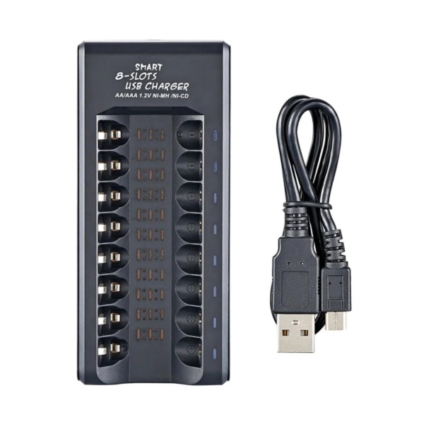 Cargador Para Pilas Aa Aaa Hasta 8 Pilas Ni-mh Con Led