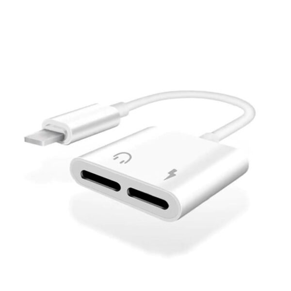 Adaptador Lightning Splitter Carga Audio iPhone 6 7 8 Xr Xs