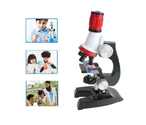 Microscopio Kit Laboratorio Led 100x400x1200x Hogar Escuela