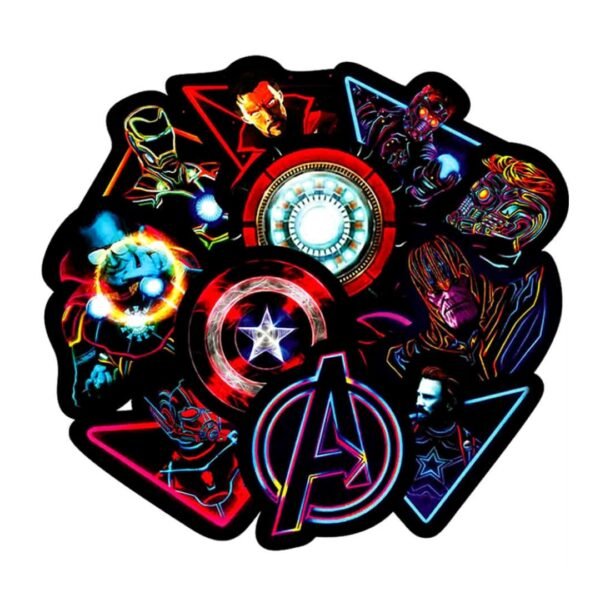 30 Stickers Super Heroe Disney Marvel Laptop Carro Bicicleta Moto Guitarra