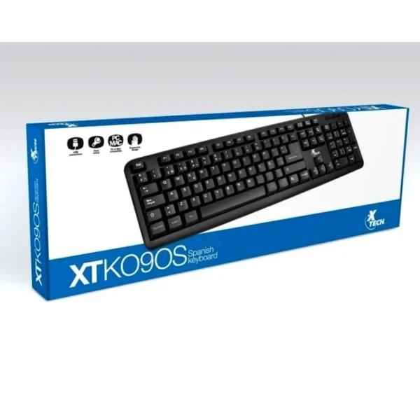 Teclado Xtech Xtk090s Alámbrico Usb Negro Español