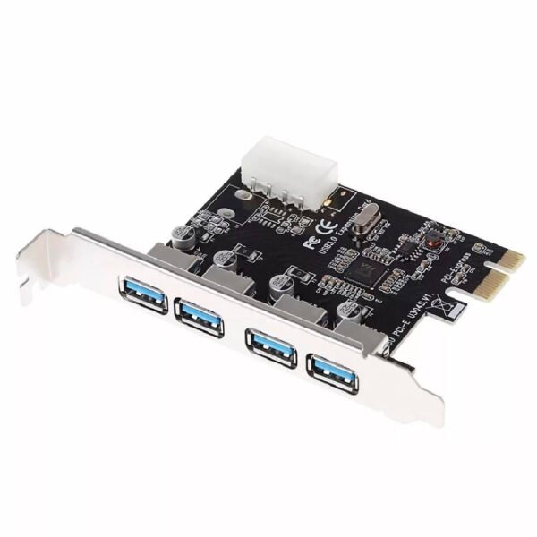 Tarjeta Pci-e Express X1 De 4 Puertos Usb 3.0 Velocidad 5gbp