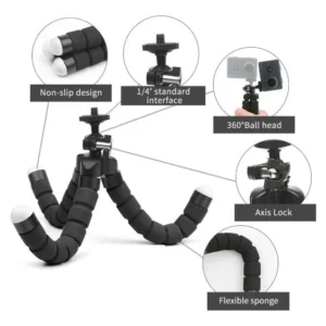 Tripode Flexible Soporte Gopro Camara Accion Seguro Resiste